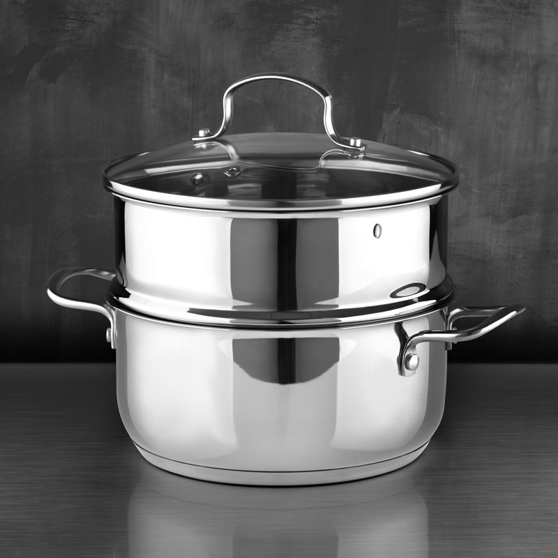 Bergner 2.6 qt. Stainless Steel Steamer Pot with Lid | Wayfair